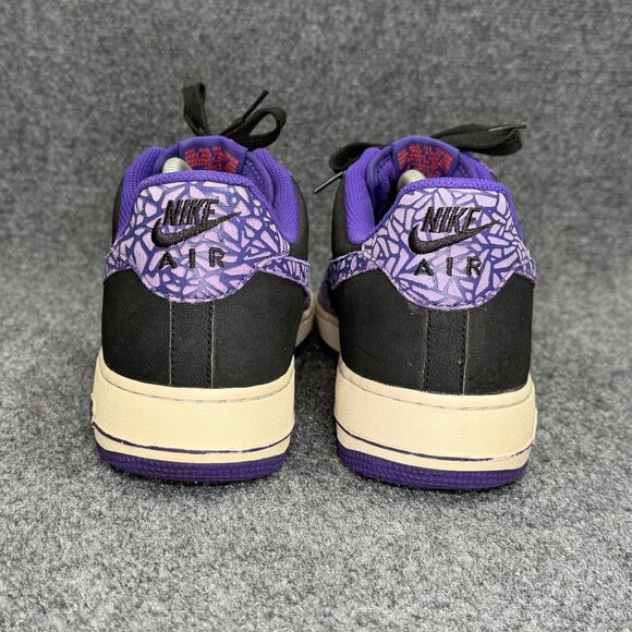 Nike Air Force 1 Low‎ Shoes Men\'s Size 13 Crackled Purple Black Athletic Retro main image 12